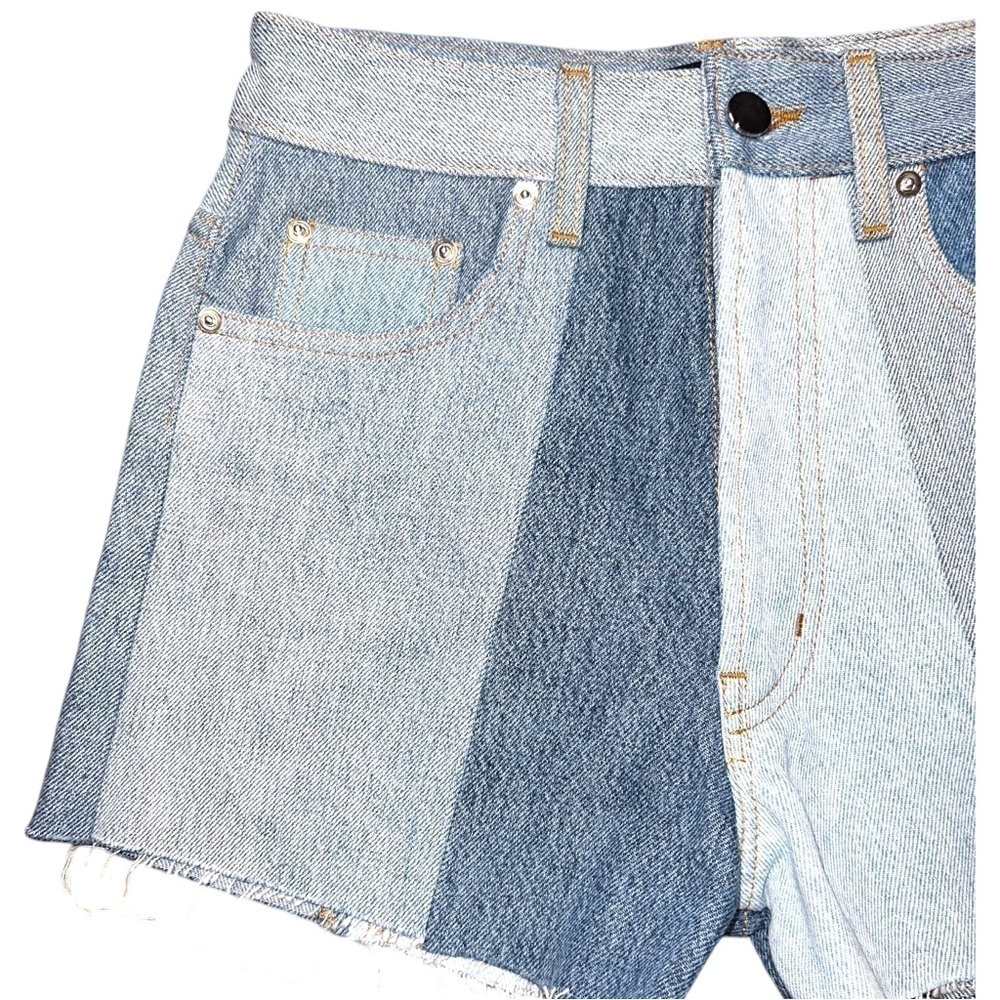 NWOT ▶️ EB Denim ◀️ Patchwork Jean Shorts - size 26 - Picture 3 of 13